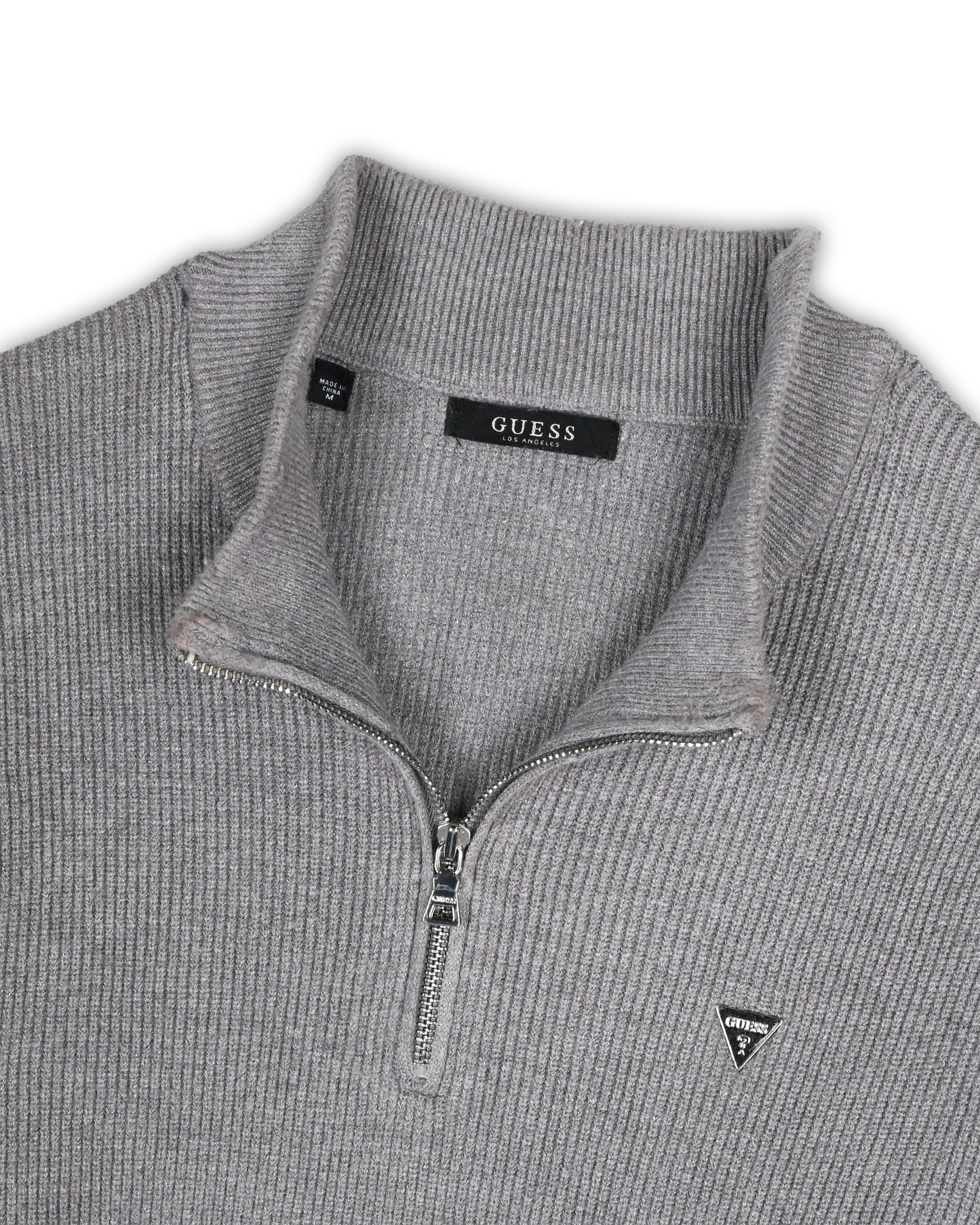 GUESS QUARTER-ZIP KNIT - S