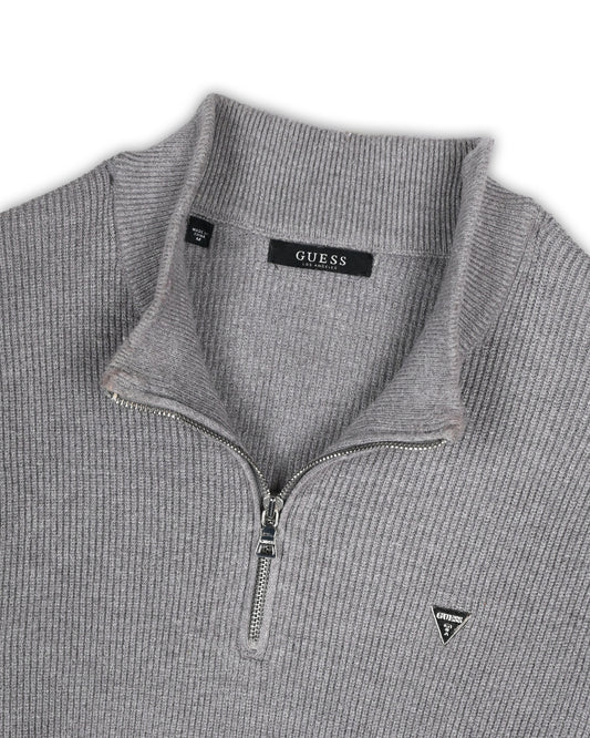 GUESS QUARTER-ZIP KNIT - S