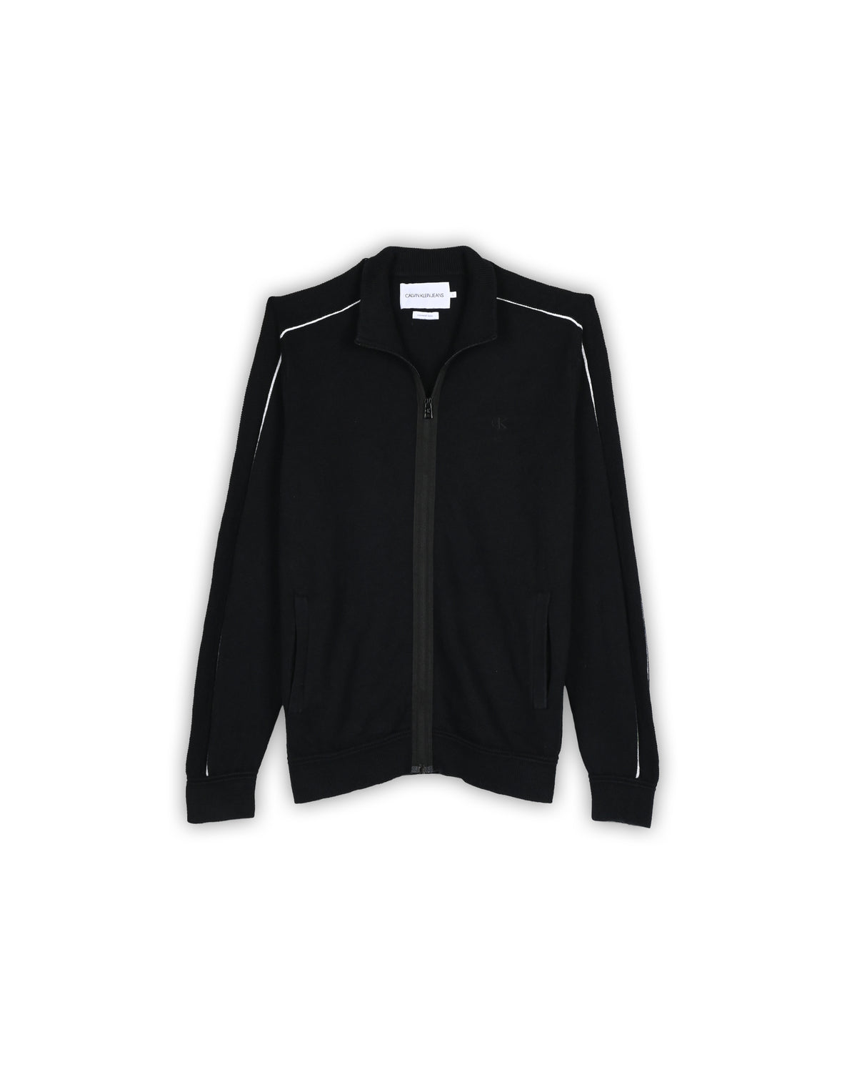 CALVIN KLEIN JEANS ZIPPER SWEATER - L
