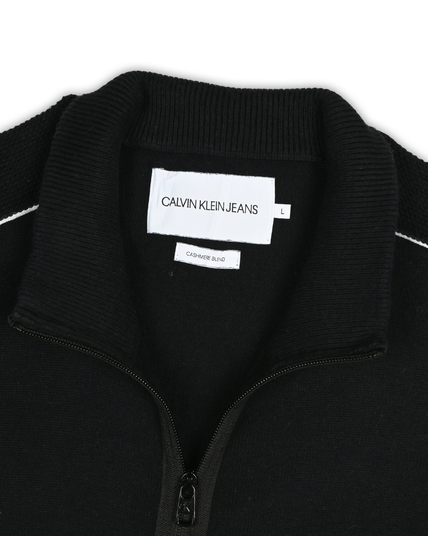 CALVIN KLEIN JEANS ZIPPER SWEATER - L