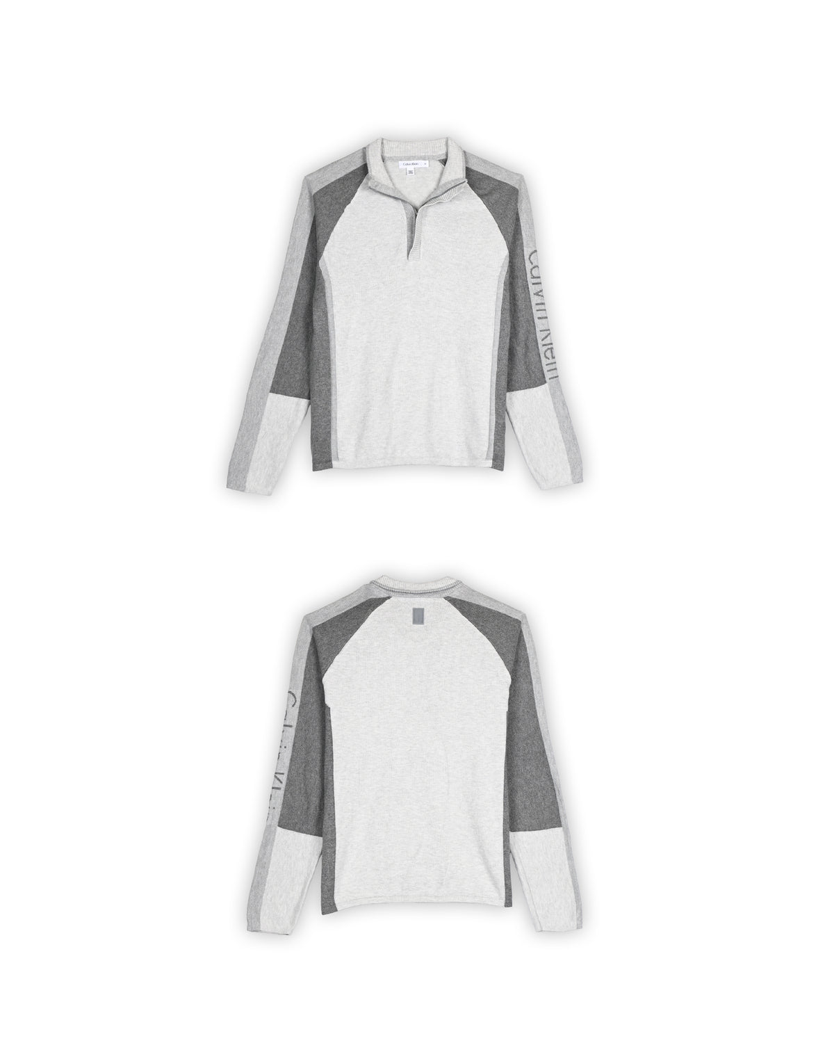 CALVIN KLEIN QUARTER-ZIP KNIT - L
