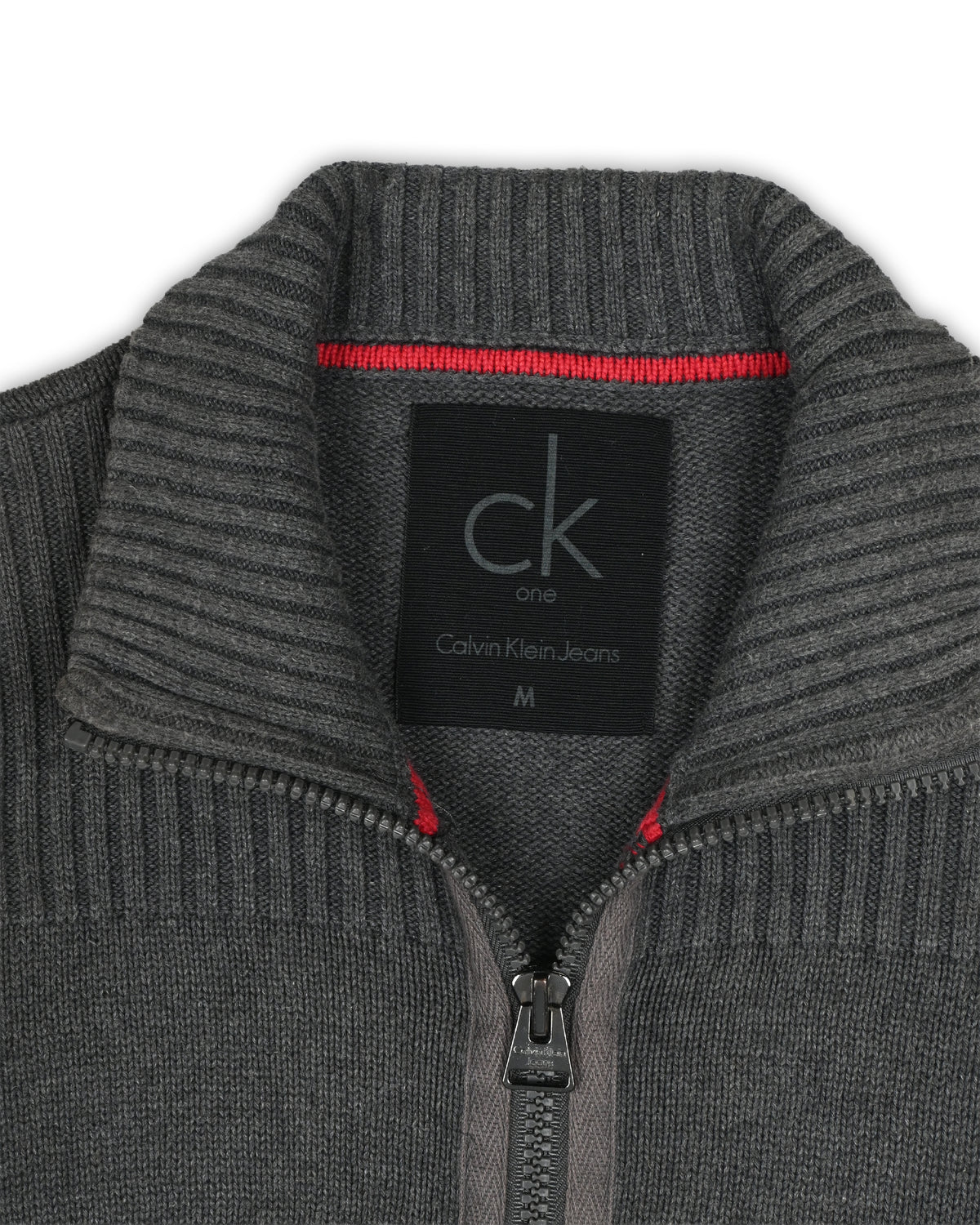 CALVIN KLEIN JEANS ZIPPER SWEATER - M