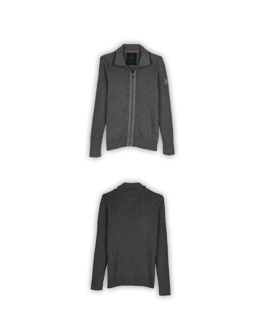 CALVIN KLEIN JEANS ZIPPER SWEATER - M