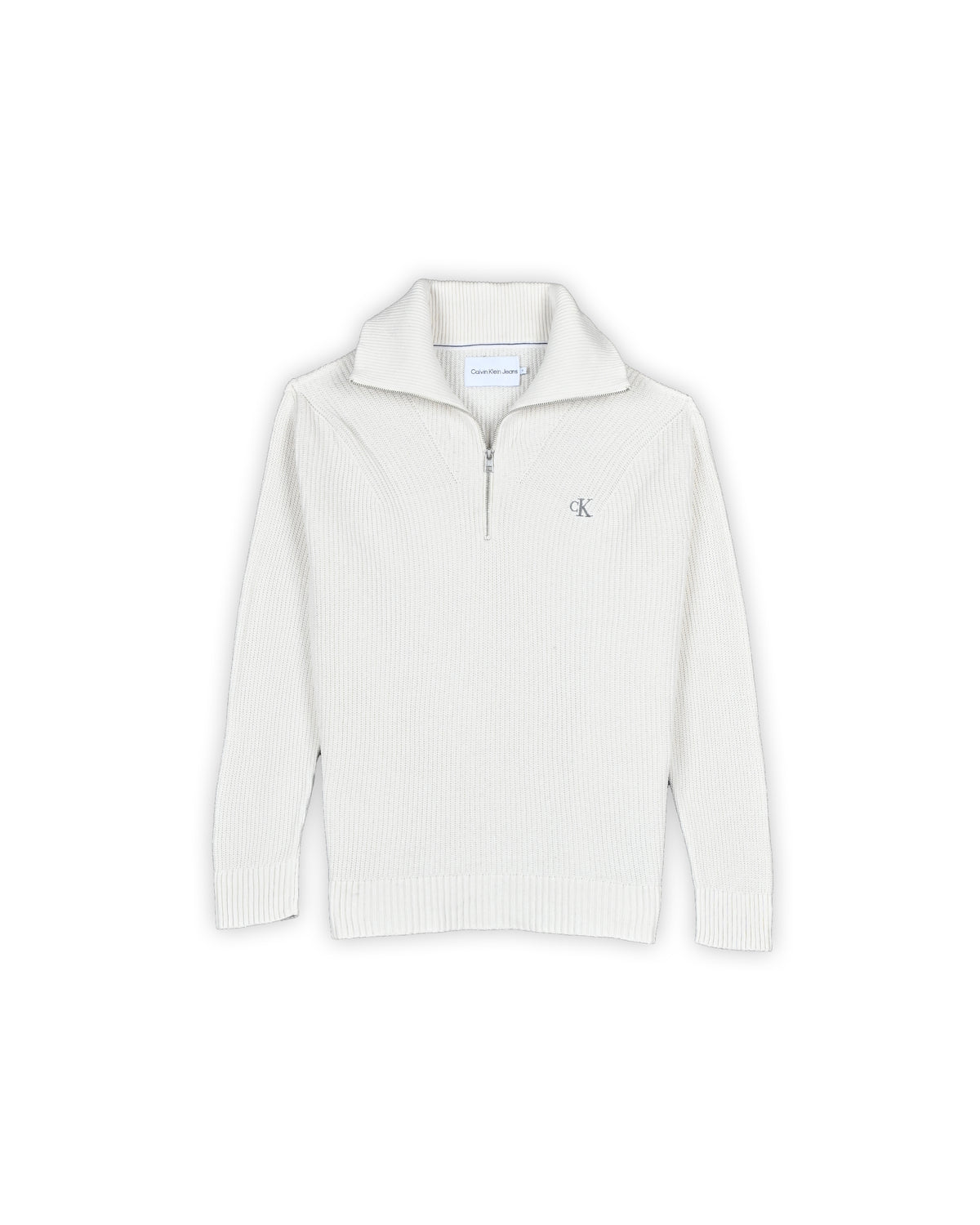 CALVIN KLEIN JEANS QUARTER-ZIP KNIT - M