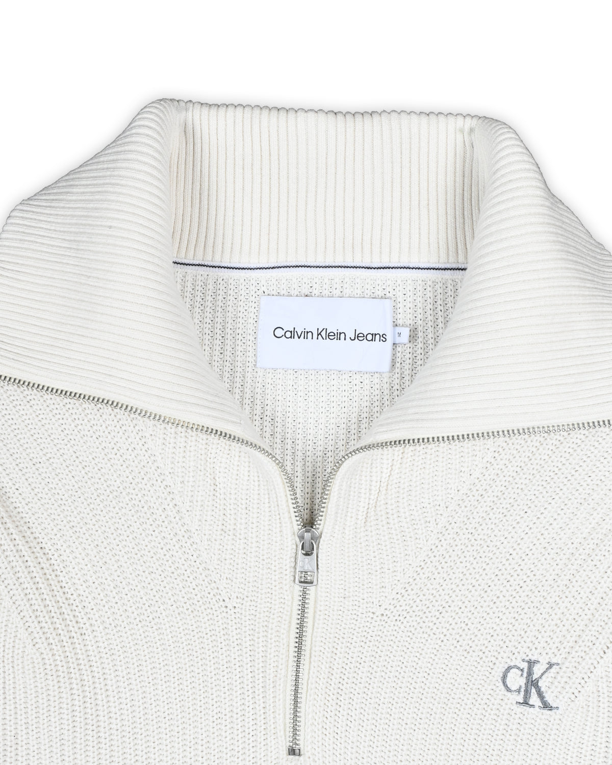 CALVIN KLEIN JEANS QUARTER-ZIP KNIT - M