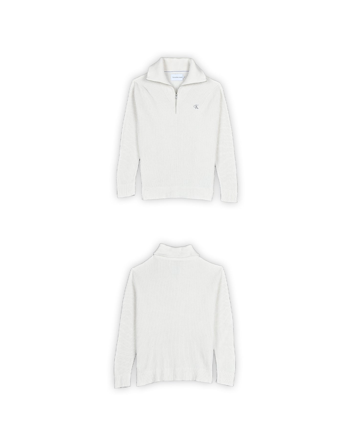 CALVIN KLEIN JEANS QUARTER-ZIP KNIT - M
