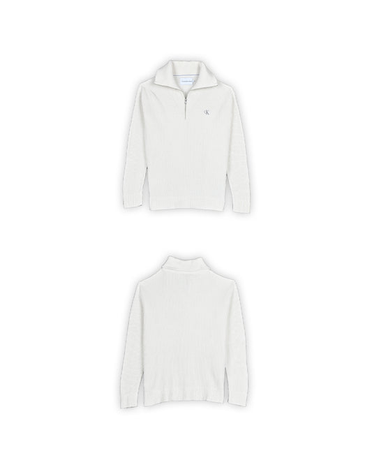 CALVIN KLEIN JEANS QUARTER-ZIP KNIT - M