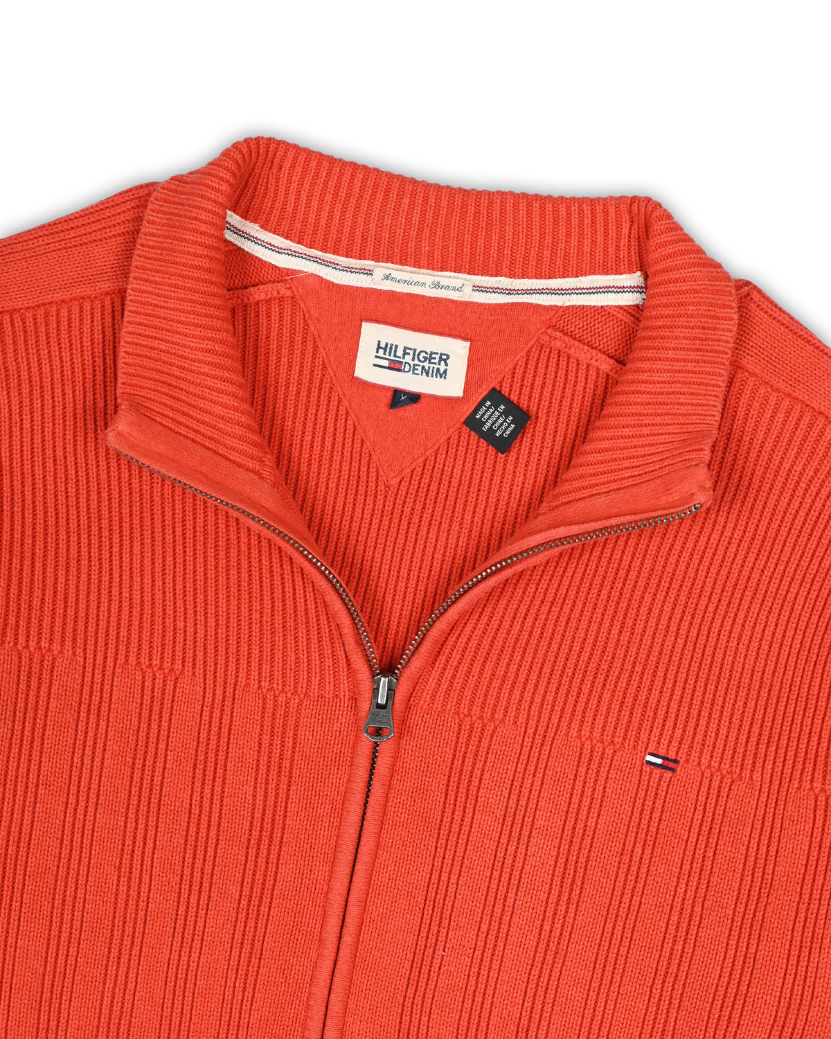 TOMMY HILFIGER ZIPPER SWEATER - XL