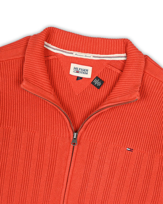 TOMMY HILFIGER ZIPPER SWEATER - XL