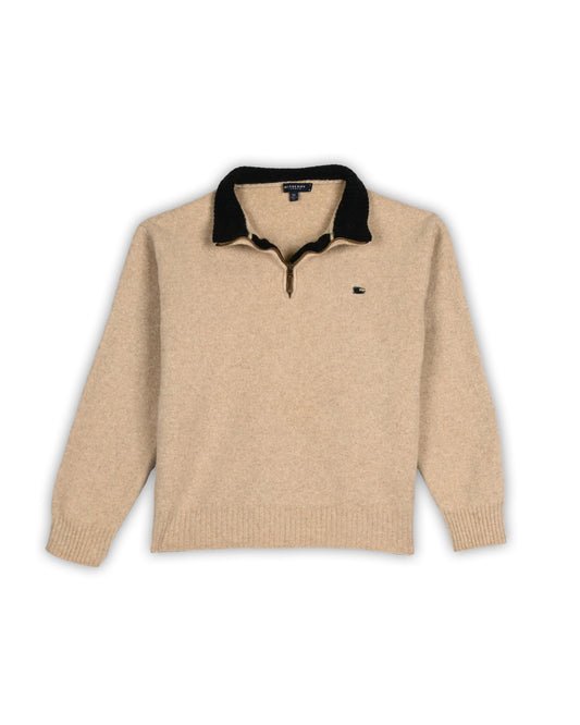 BURBERRY WOMEN'S QUARTER-ZIP KNIT - XL