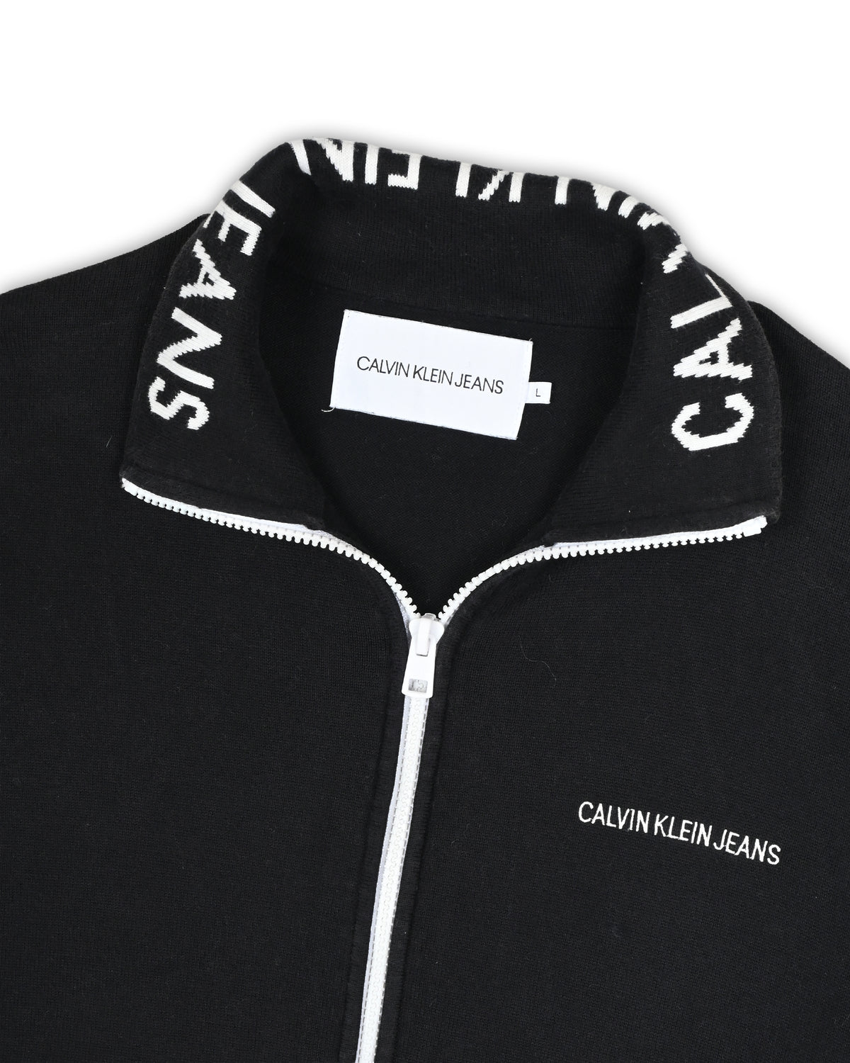 CALVIN KLEIN JEANS ZIPPER SWEATER - M