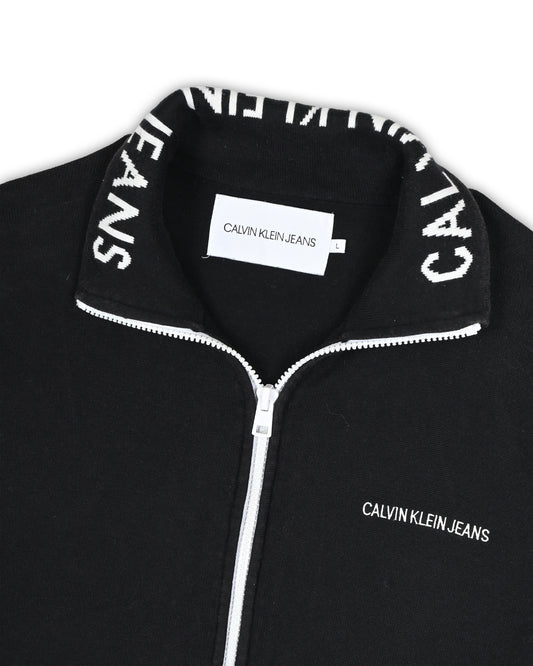 CALVIN KLEIN JEANS ZIPPER SWEATER - M