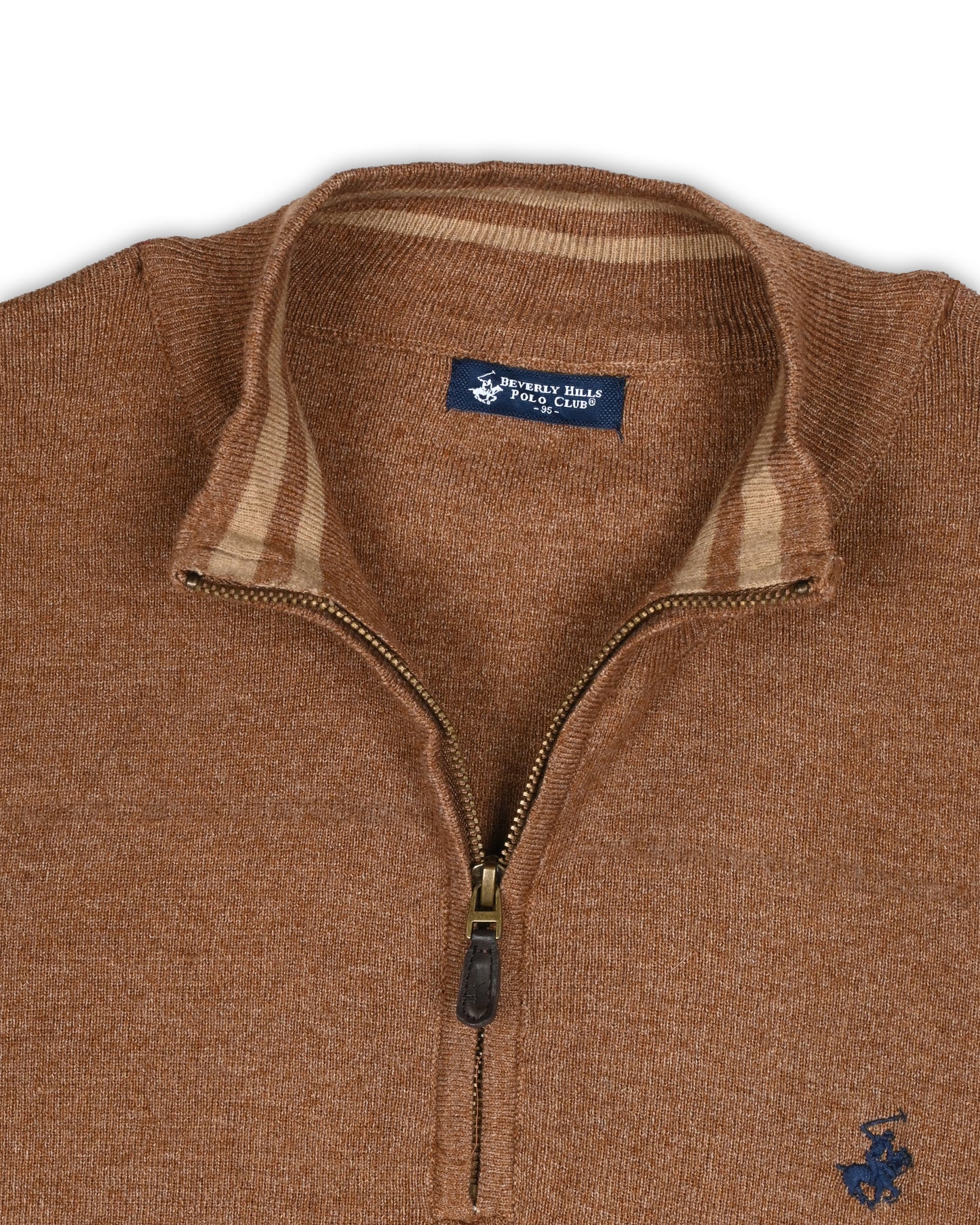 BEVERLY HILLS POLO CLUB QUARTER-ZIP KNIT - S