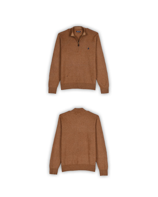 BEVERLY HILLS POLO CLUB QUARTER-ZIP KNIT - S