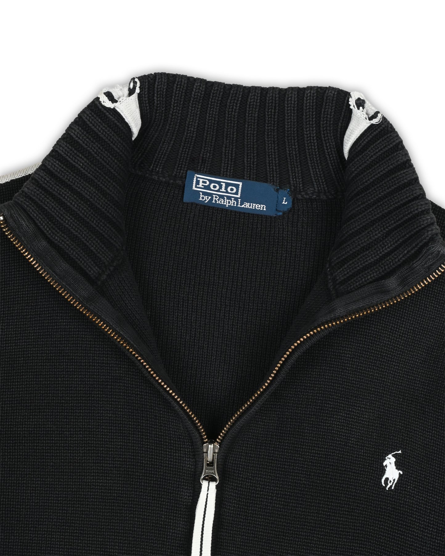 POLO RALPH LAUREN ZIPPER SWEATER - L