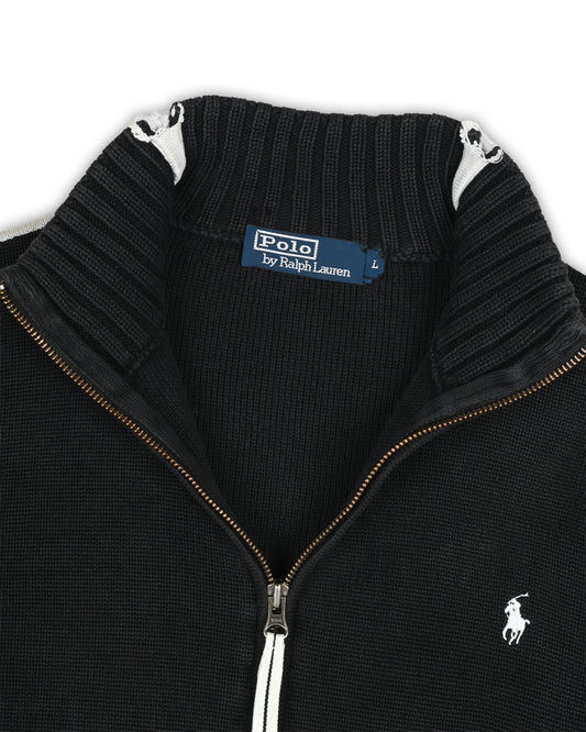 POLO RALPH LAUREN ZIPPER SWEATER - L
