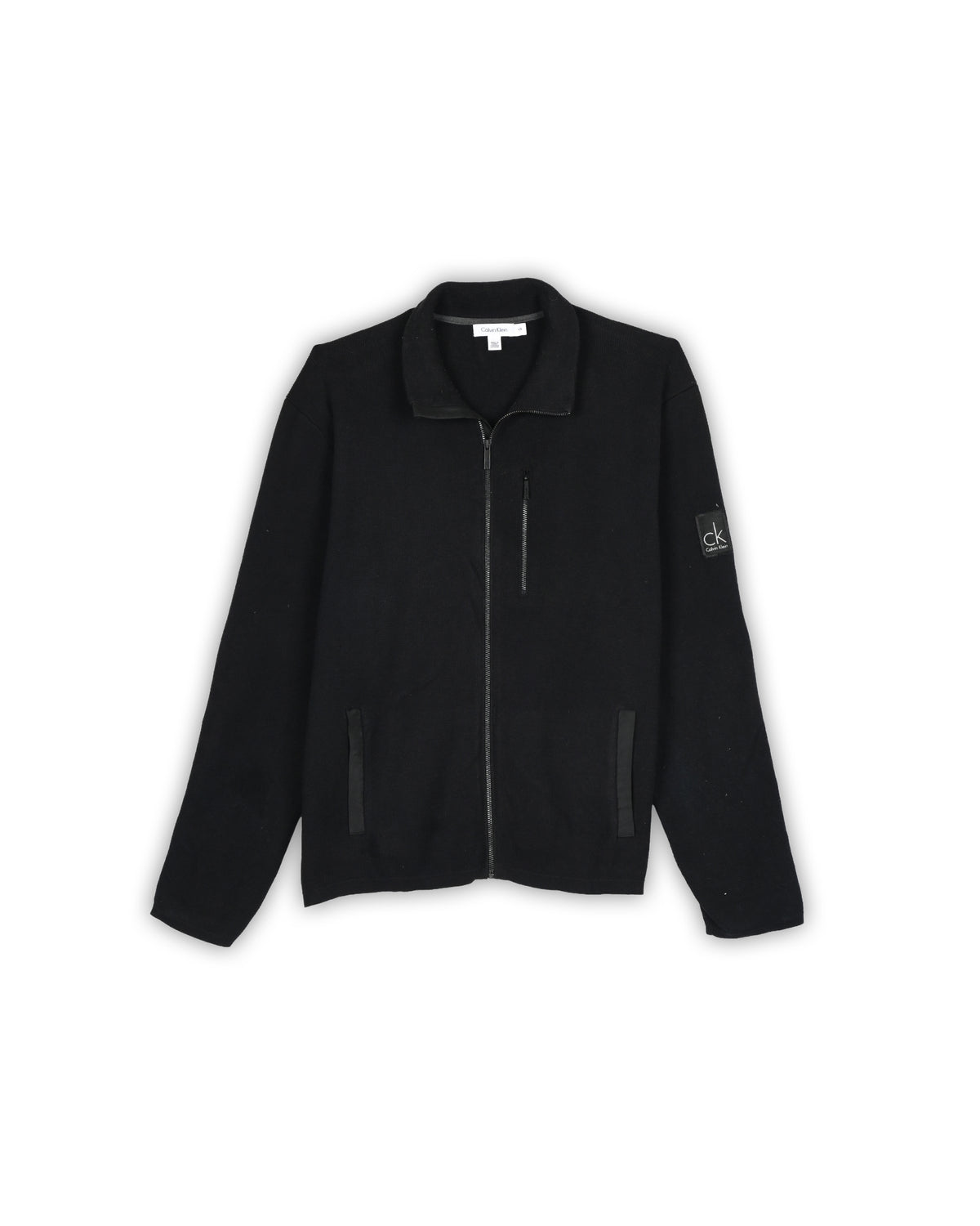 CALVIN KLEIN ZIPPER SWEATER - L