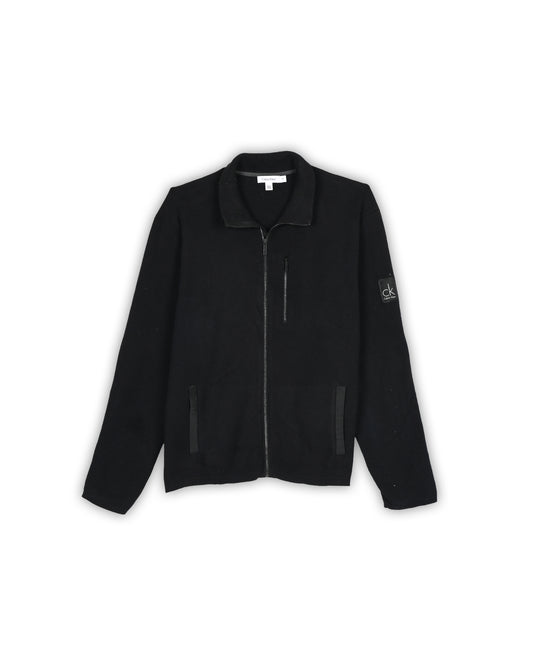 CALVIN KLEIN ZIPPER SWEATER - L