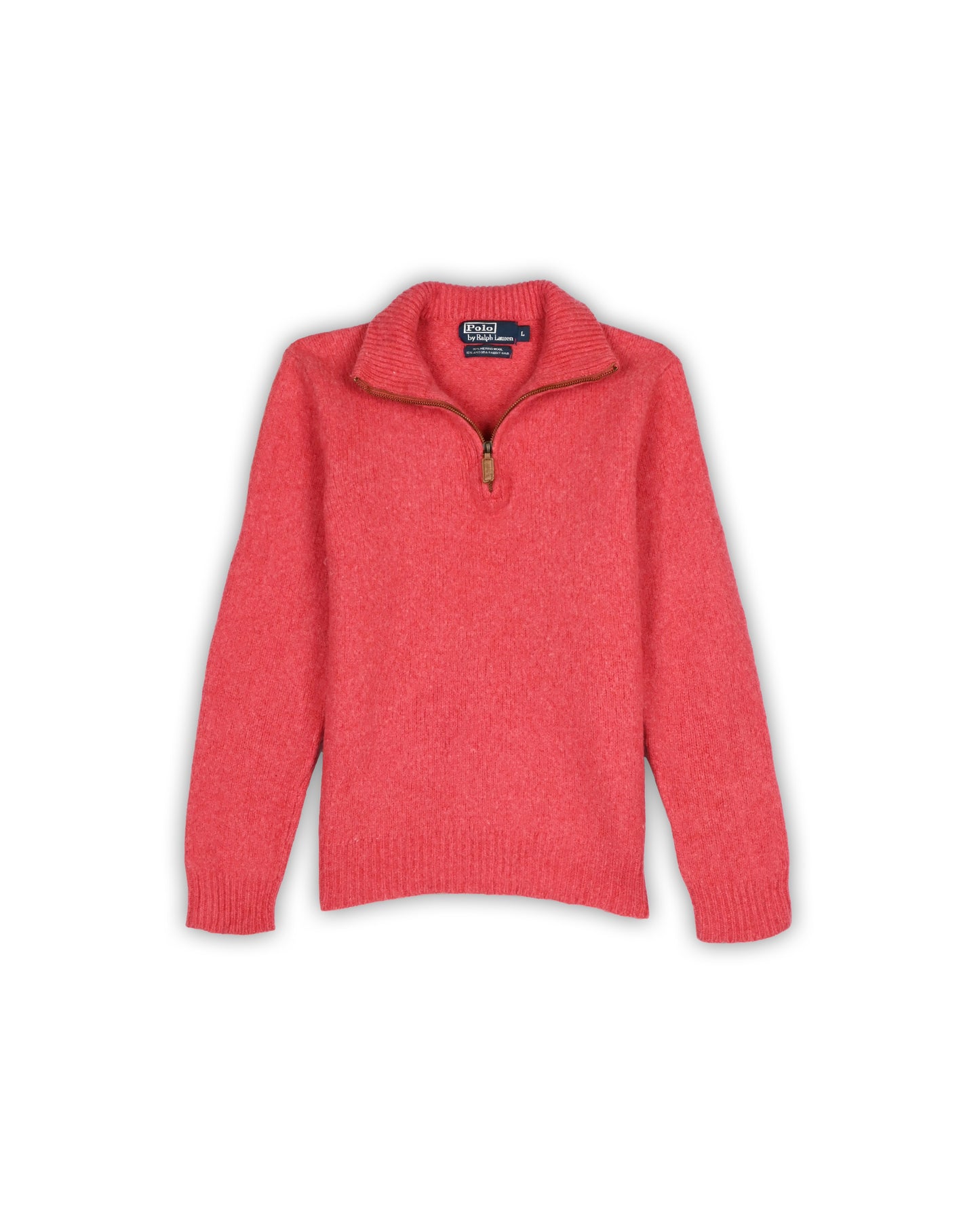 POLO RALPH LAUREN WOMEN'S WOOL QUARTER-ZIP KNIT - L