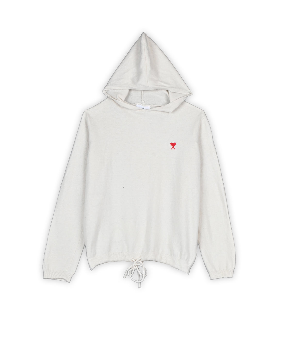 AMI PURL KNIT HOODED PULLOVER - S