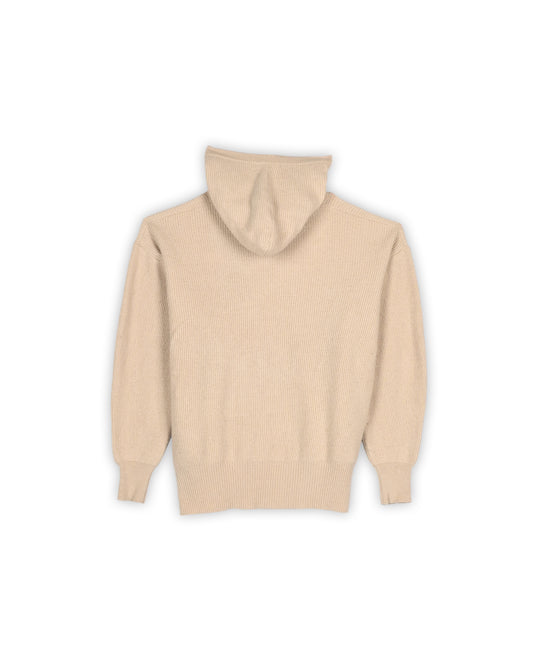 AMI RIB KNIT WOMEN'S HOODED PULLOVER - M