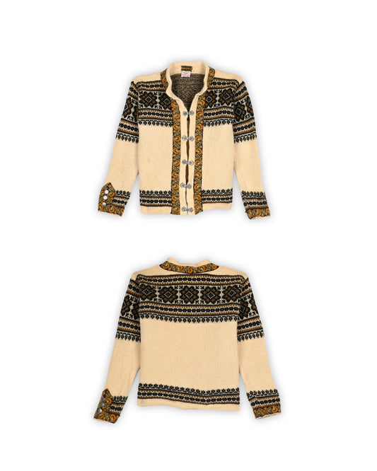 90'S NORWEGIAN WOOL CARDIGAN - XS