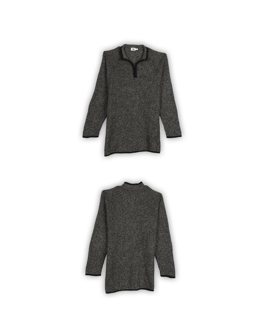 CALVIN KLEIN JEANS QUARTER-ZIP KNIT - L