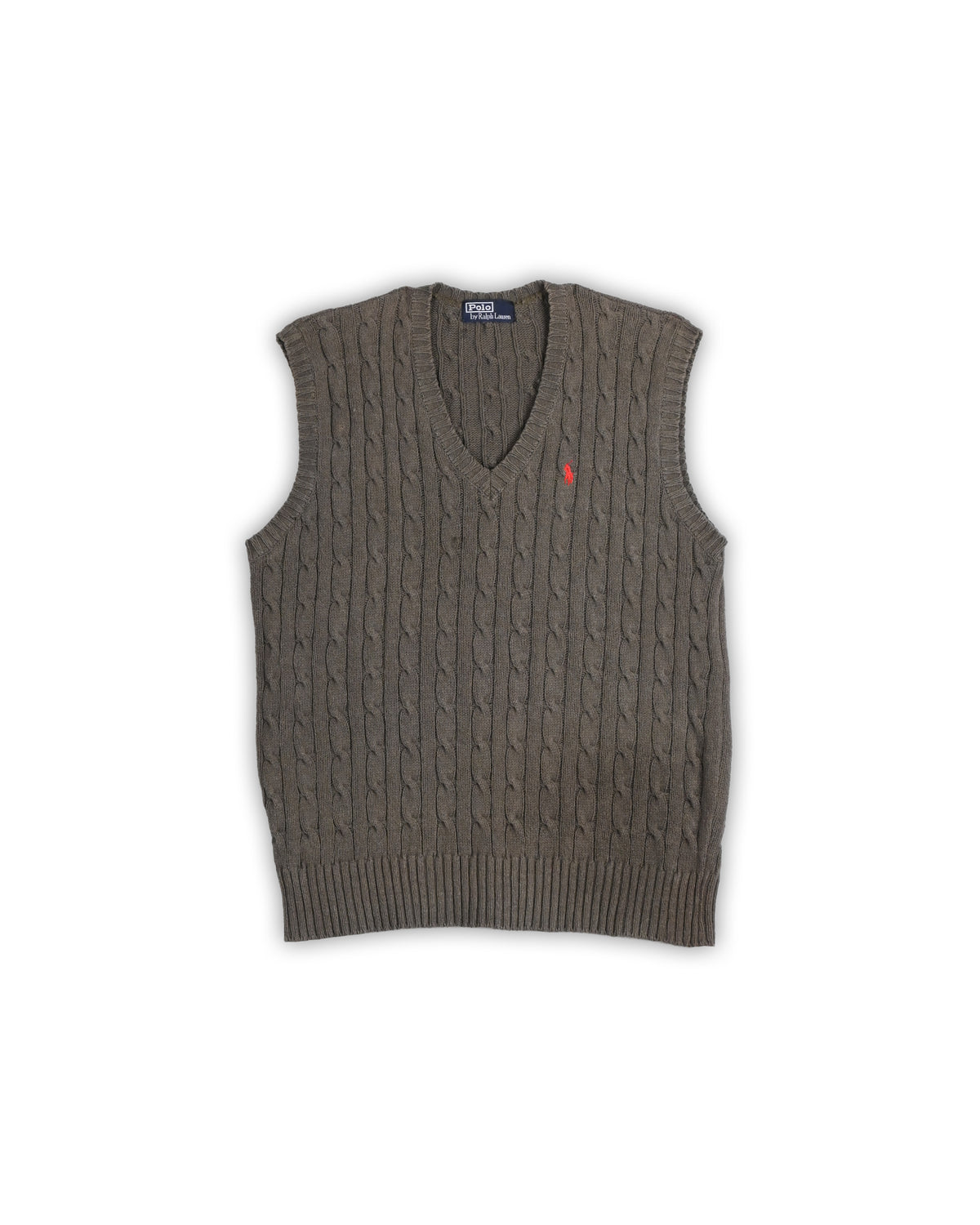POLO RALPH LAUREN CABLE KNIT VEST - S