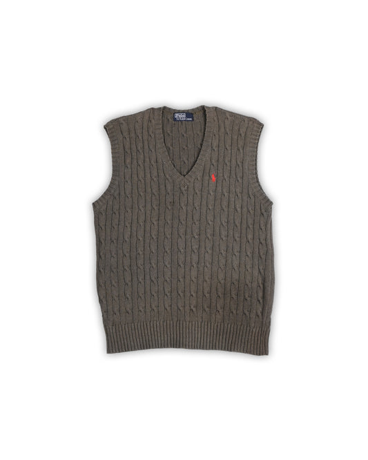 POLO RALPH LAUREN CABLE KNIT VEST - S