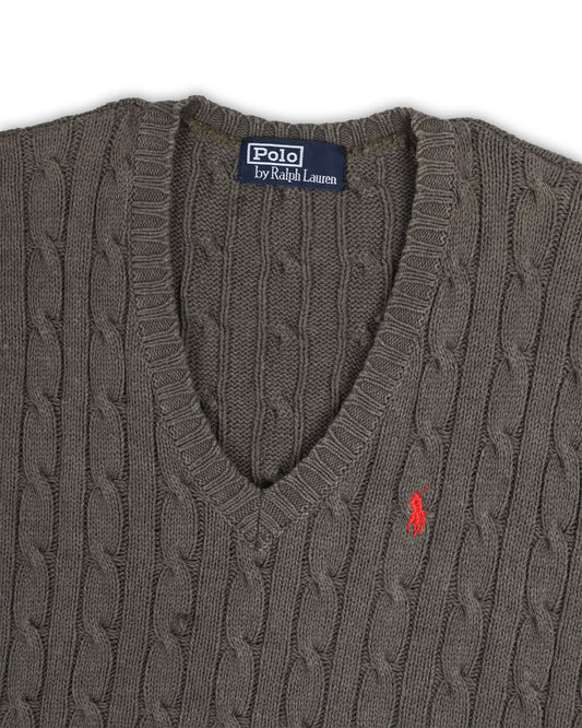 POLO RALPH LAUREN CABLE KNIT VEST - S