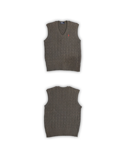 POLO RALPH LAUREN CABLE KNIT VEST - S