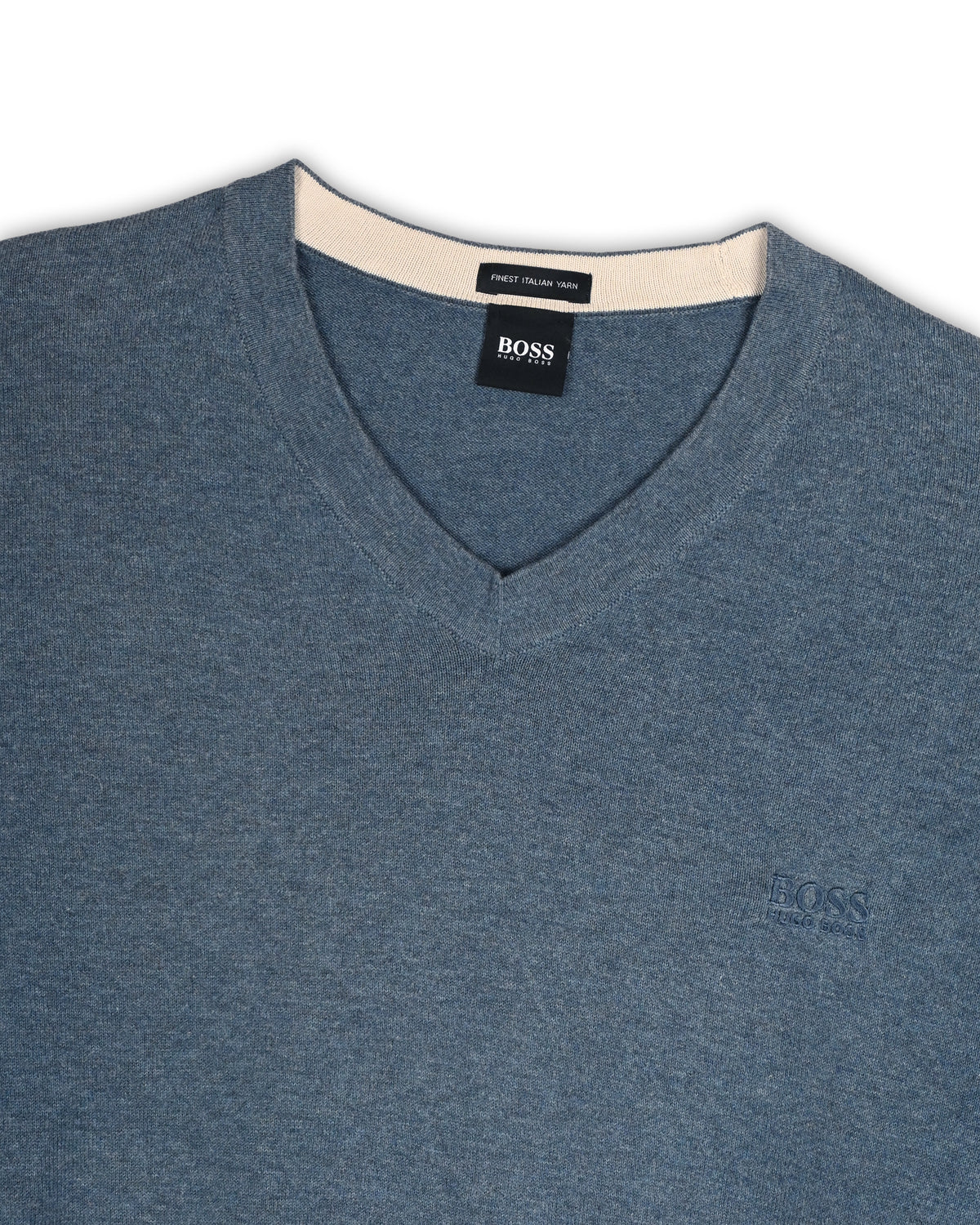 BOSS FINE-GAUGE V-NECK SWEATER - L