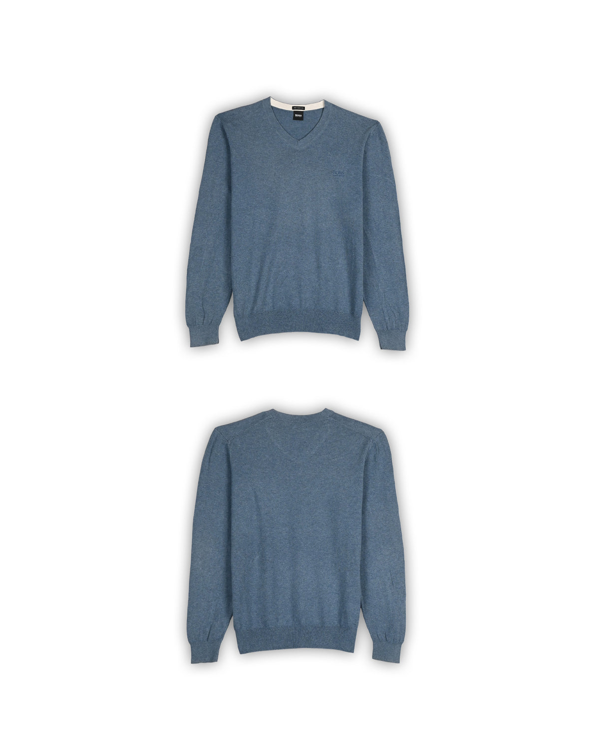 BOSS FINE-GAUGE V-NECK SWEATER - L