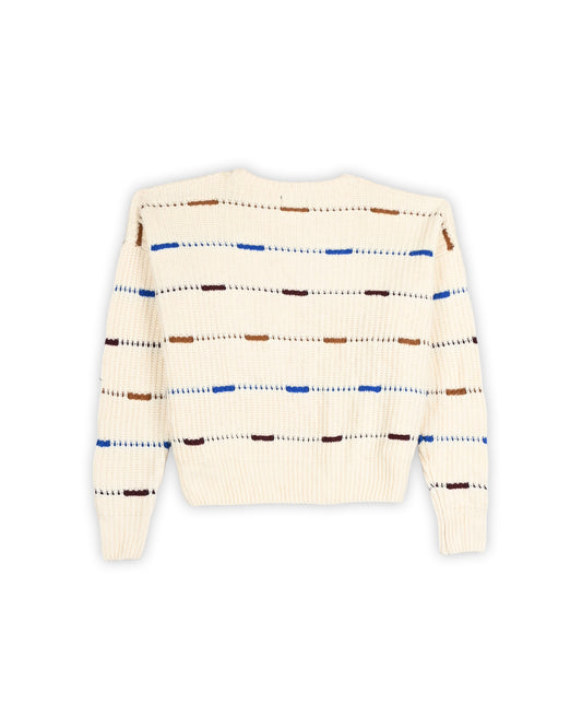 ZARA MAN TEXTURED STRIPE KNIT SWEATER - L