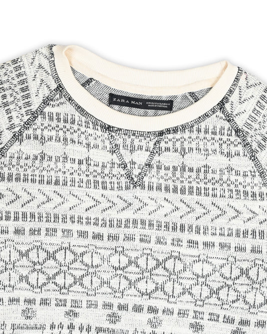 ZARA MAN TEXTURED KNIT SWEATER - S
