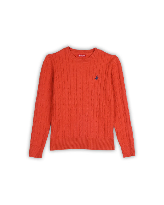 BEVERLY HILLS POLO CLUB CABLE KNIT SWEATER - XS
