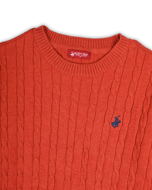 BEVERLY HILLS POLO CLUB CABLE KNIT SWEATER - XS