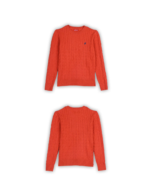 BEVERLY HILLS POLO CLUB CABLE KNIT SWEATER - XS