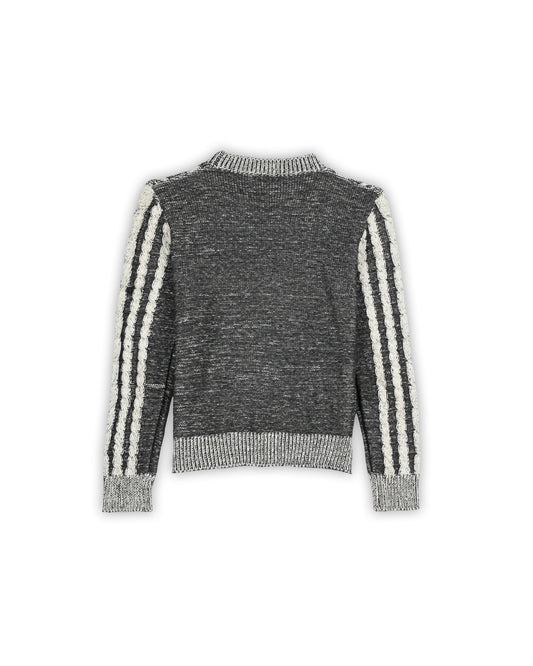 STONE ISLAND TEXTURED CABLE KNIT SWEATER - S