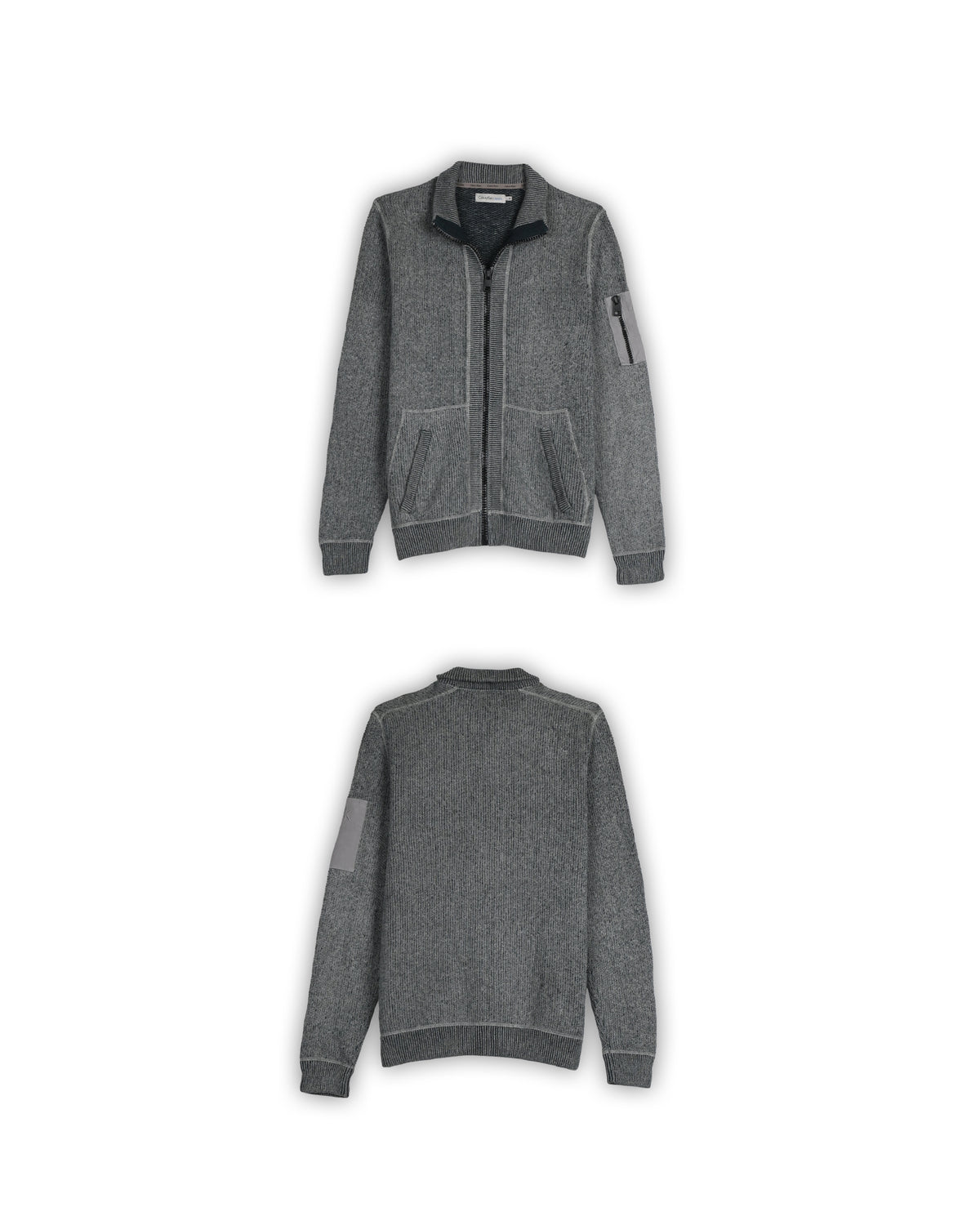CALVIN KLEIN JEANS FULL-ZIPPER SWEATER - M