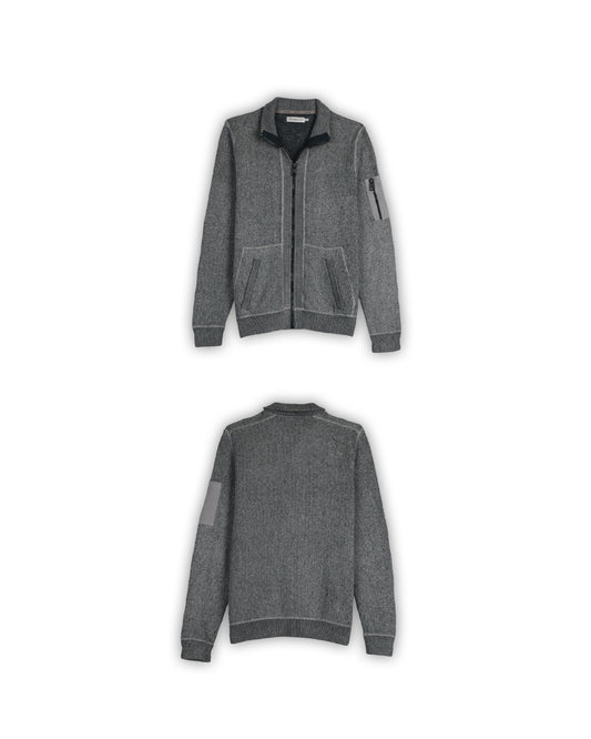 CALVIN KLEIN JEANS FULL-ZIPPER SWEATER - M