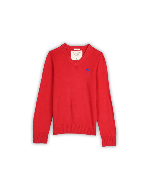 ABERCROMBIE & FITCH WOMEN'S V-NECK SWEATER - M
