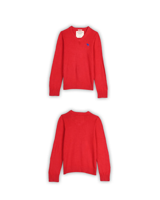 ABERCROMBIE & FITCH WOMEN'S V-NECK SWEATER - M