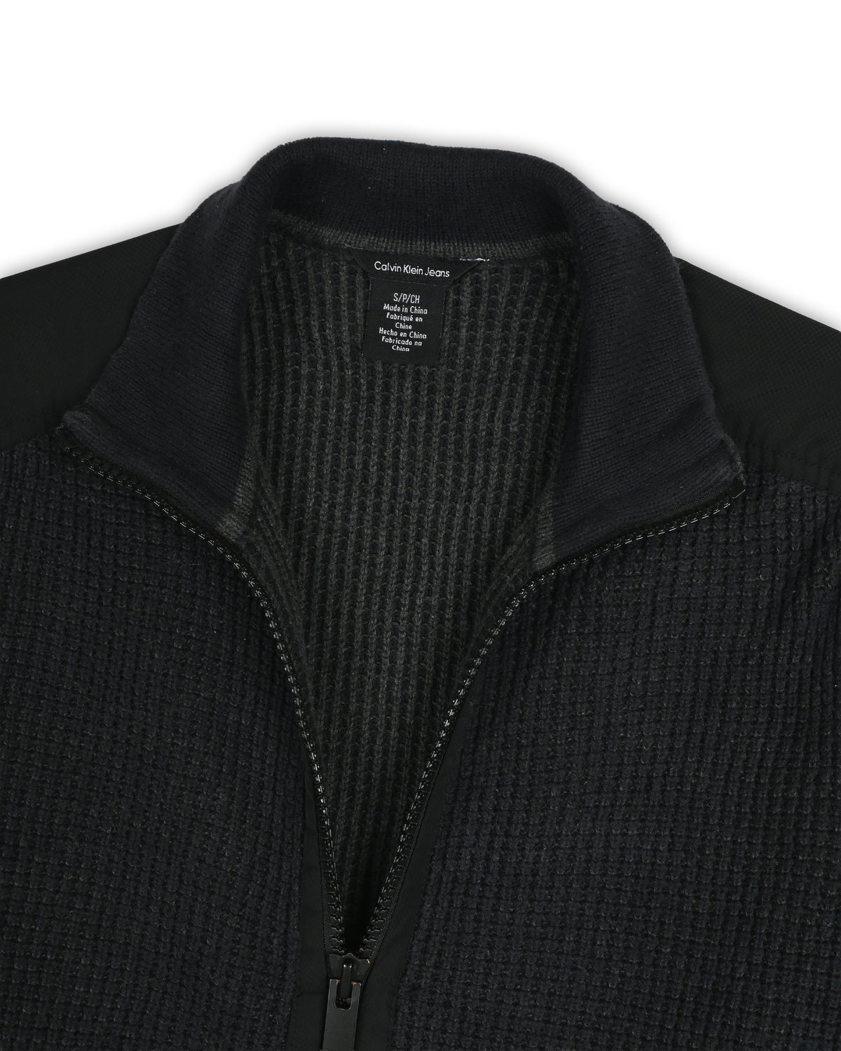 CALVIN KLEIN JEANS ZIPPER SWEATER - S