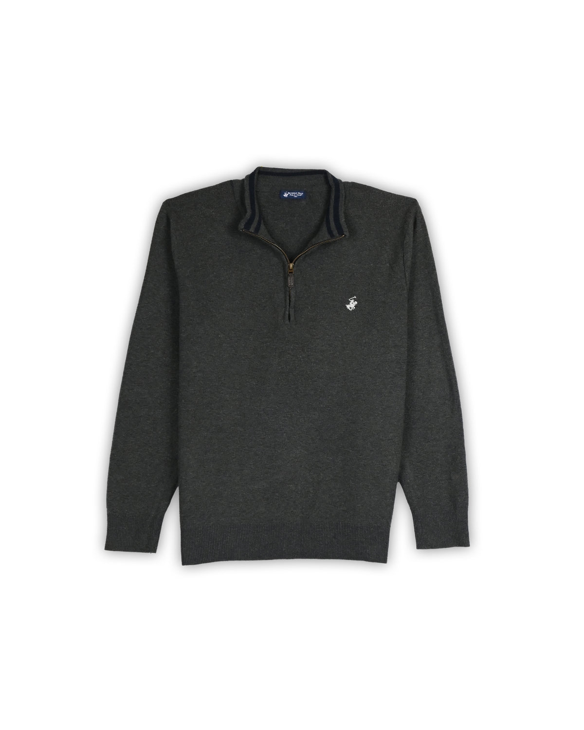 BEVERLY HILLS POLO CLUB QUARTER-ZIP KNIT - S