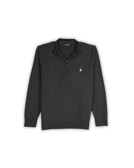 BEVERLY HILLS POLO CLUB QUARTER-ZIP KNIT - S