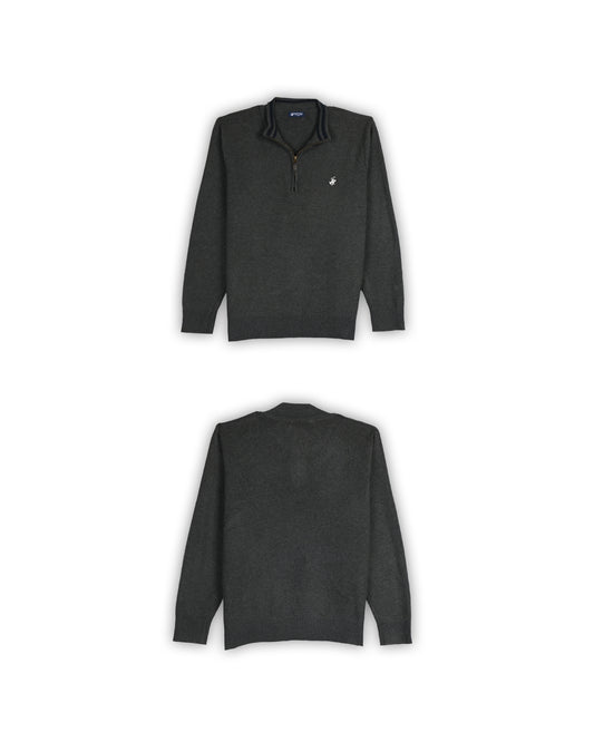 BEVERLY HILLS POLO CLUB QUARTER-ZIP KNIT - S