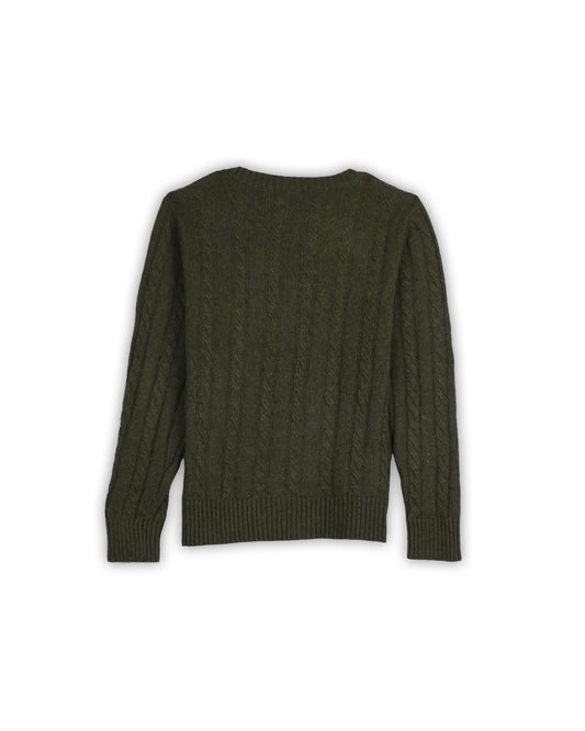 POLO RALPH LAUREN CABLE KNIT SWEATER - M