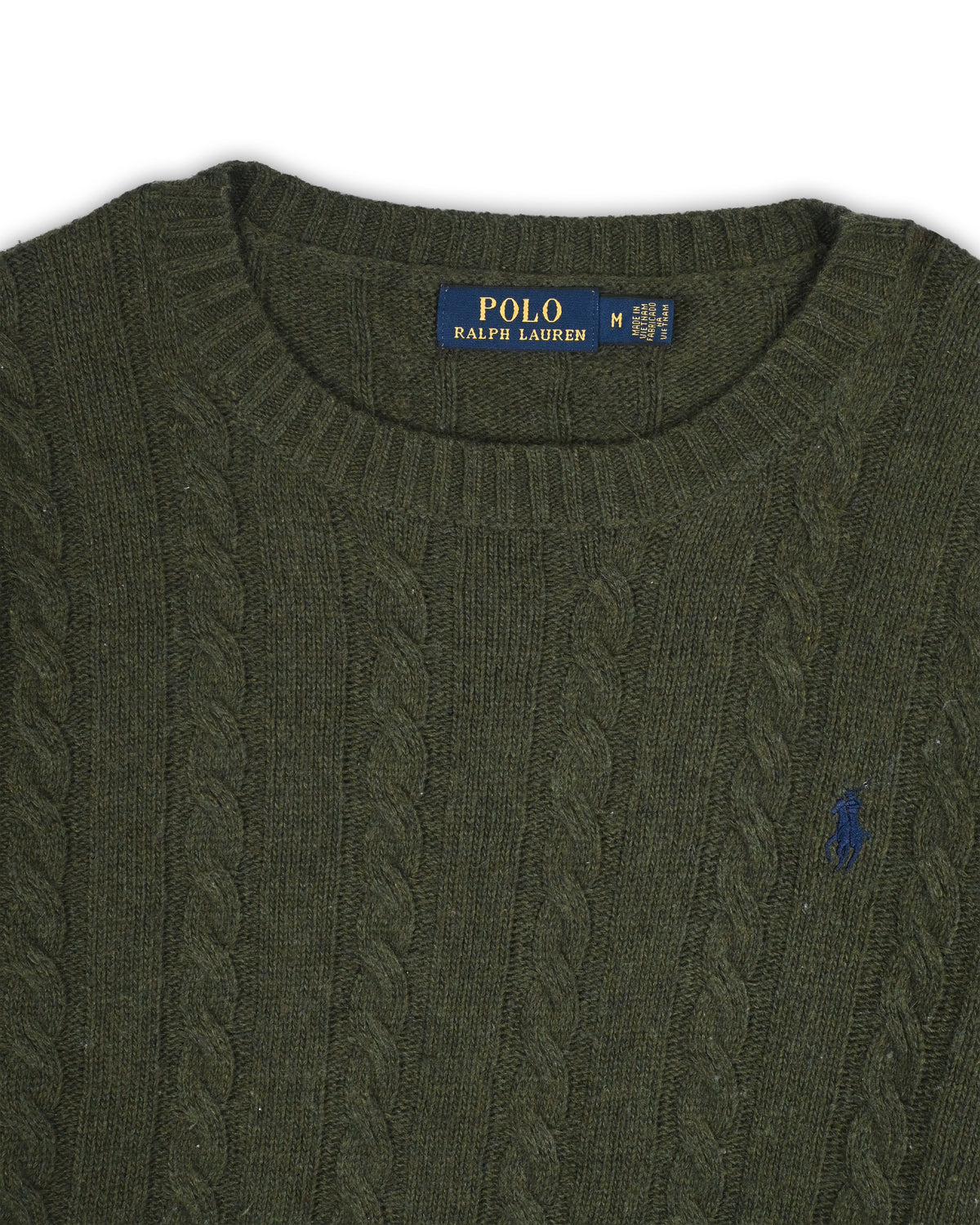 POLO RALPH LAUREN CABLE KNIT SWEATER - M
