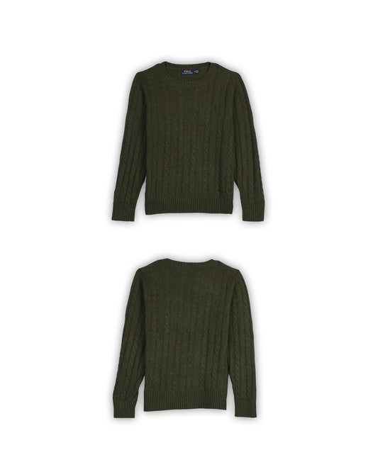 POLO RALPH LAUREN CABLE KNIT SWEATER - M